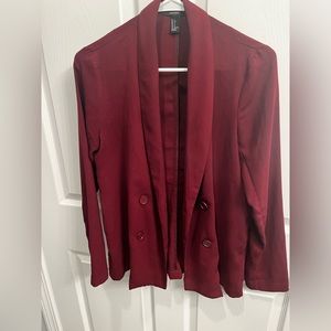 Loose fit red blazer Forever 21